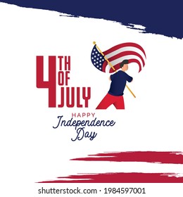 4 th of july independence day celebrations. United states celebrations banner template.