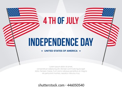 4 th of July. Independence Day of the USA. American flag