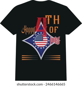 4 Th of July T- Shirt | USA men and women unique T- Shirt| Happy July  | 
 fourth t -shirt| USA flag | July