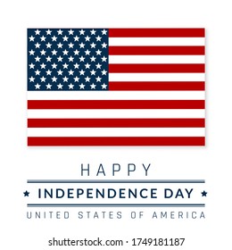 4 th july USA flag. Independence of America. Vector illustration.