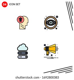 4 Schwarze Vektorillustrationen, schwarze Linien und bearbeitbare Pfeilsymbole; Werkzeug; Kenntnisse; Konstruktion, Design-Elemente für Cloud-Editierbare Vektorillustrationen