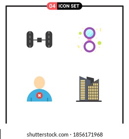 4 Thematic Vector Flat Icons And Editable Symbols Of Wheel Alignment; User; Bathroom; Solid; Office Editable Vector Design Elements