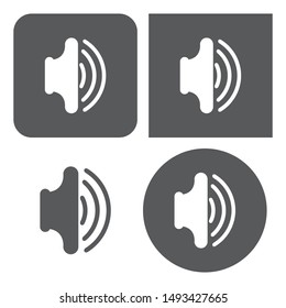 4 of these volume icon vector images are well worth downloading. with a simple model and also only uses 1 background color.