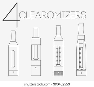 4 thin lines vaping stuff clearomizers set