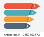 4 tier vector infographic design illustration