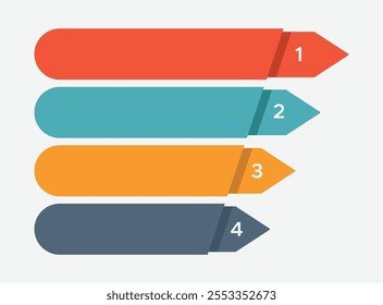 4-stufige, infografische Vektorgrafik