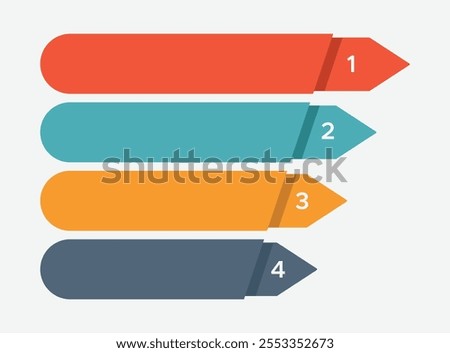 4 tier vector infographic design illustration