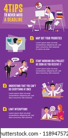 4 Tips to Never Miss a Deadline Infographic