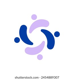4 togetherness union logo vector