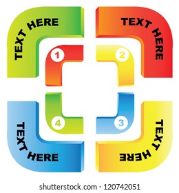 4 topics diagram template