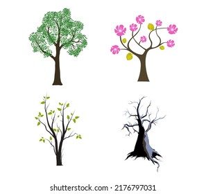4 Trees With All Colors