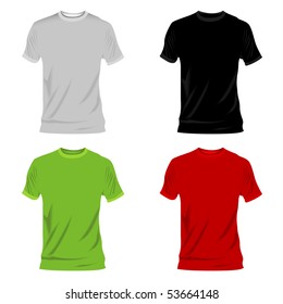 4 t-shirts vector illustration