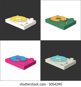4 turntable (vector)