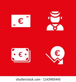 4 union icon set with timorese and euro vector illustration for graphic design and web