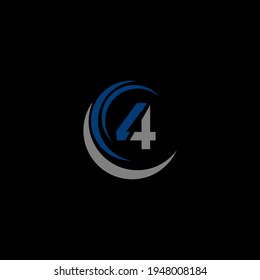 4 Diseño único de logotipo de vector geométrico abstracto