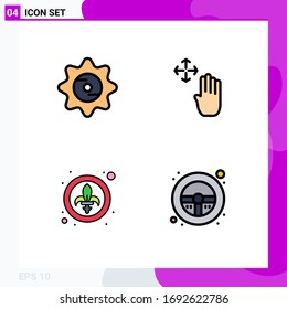 4 Universal Filledline Flat Colors Set for Web and Mobile Applications bottle; festival; food; up; lys Editable Vector Design Elements