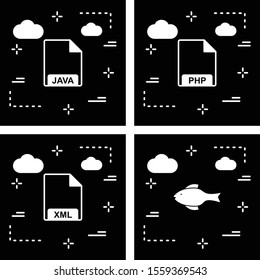  4 Universal icon for your project. file formats. fish.
