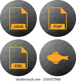  4 Universal icon for your project. file formats. fish.