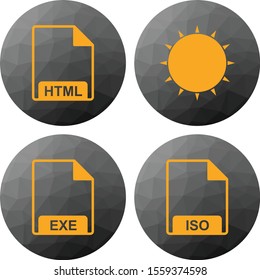  4 Universal icon for your project. file formats. sun.
 