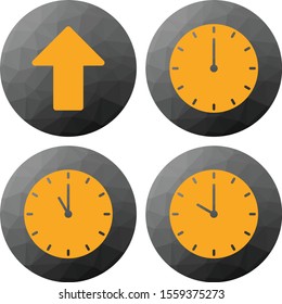  4 Universal icon for your project. clocks. arrows.
 