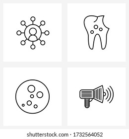 4 Universal Icons Pixel Perfect Symbols of account; lab; user; dentist; science Vector Illustration