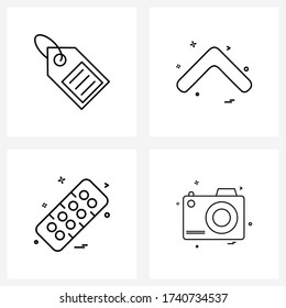 4 Universal Icons Pixel Perfect Symbols of sale tag; medical; discount; arrows; health Vector Illustration