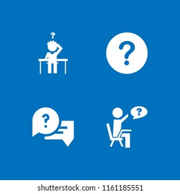 4 unknown icons in vector set. question illustration for web and graphic design