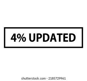 4% Updated Icon Label and Sign.perfect font and black color isolated white color background for stamp and other