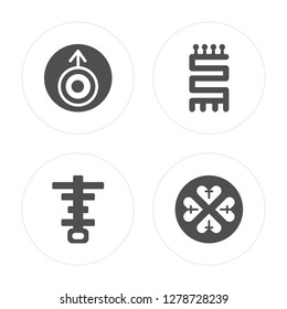 4 Uranus, Strength, Toughness, Gods protection modern icons on round shapes, vector illustration, eps10, trendy icon set.