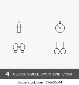 4 useful simple sport icons.