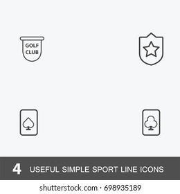 4 useful simple sport icons. Include