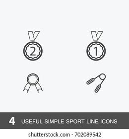 4 useful simple sport icons.