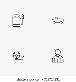 4 useful simple transport icons
