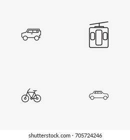 4 useful simple transport icons