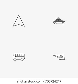 4 useful simple transport icons