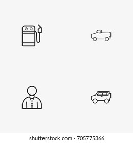 4 useful simple transport icons