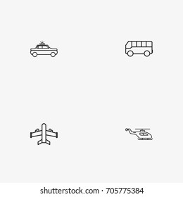 4 useful simple transport icons