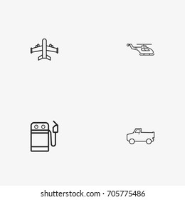 4 useful simple transport icons