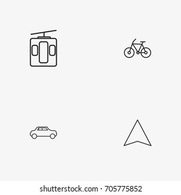 4 useful simple transport icons