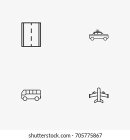 4 useful simple transport icons