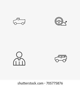 4 useful simple transport icons