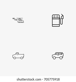 4 useful simple transport icons