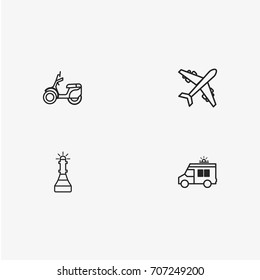 4 useful simple transport icons