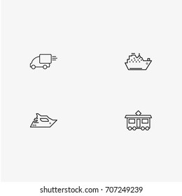 4 useful simple transport icons