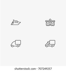 4 useful simple transport icons