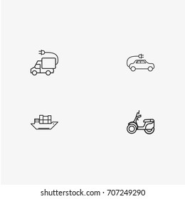 4 useful simple transport icons