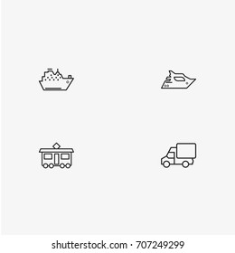 4 useful simple transport icons