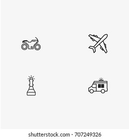 4 useful simple transport icons