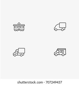4 useful simple transport icons