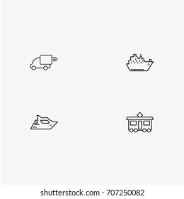 4 useful simple transport icons